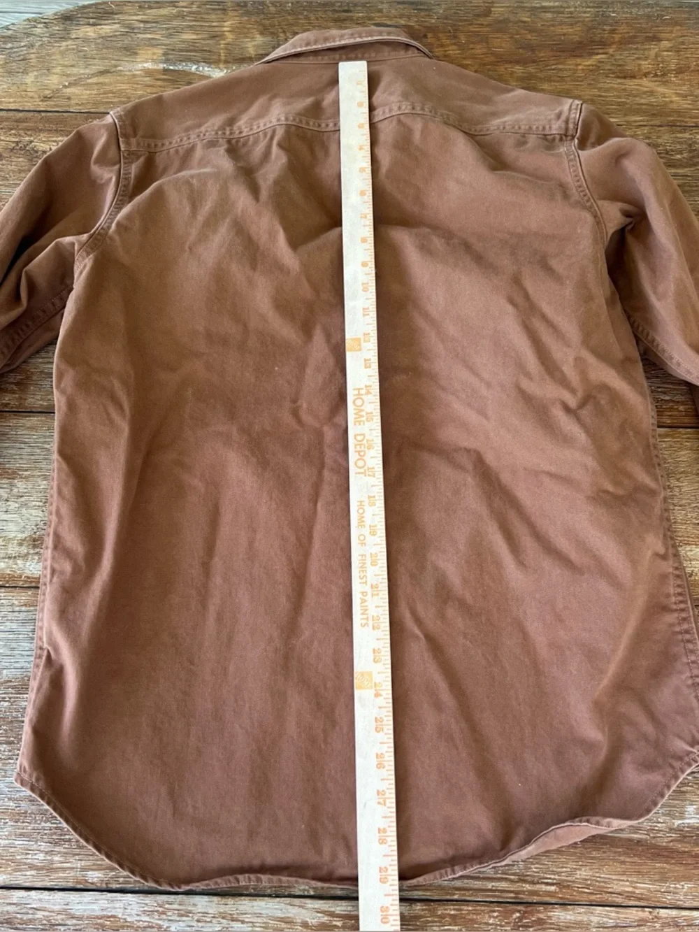 Old Navy Men’s Heavy Cotton Utility Button Up Shacket Brown Medium